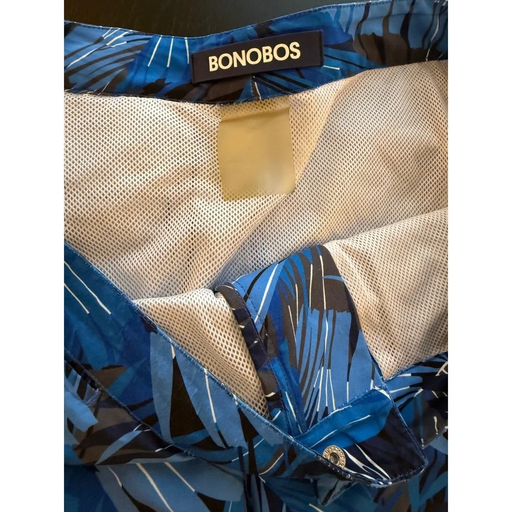 Bonobos Swim Trunk‎ Board Shorts Mens 32 Blue Adjustable Waist Surf Resortwear